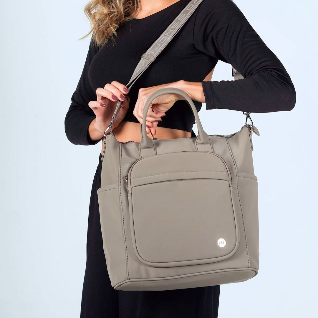 Bolso premium multifuncional en eco-cuero, buena capacidad de almacenamiento, con correa para llevarlo lateral, diseño francés - David Jones