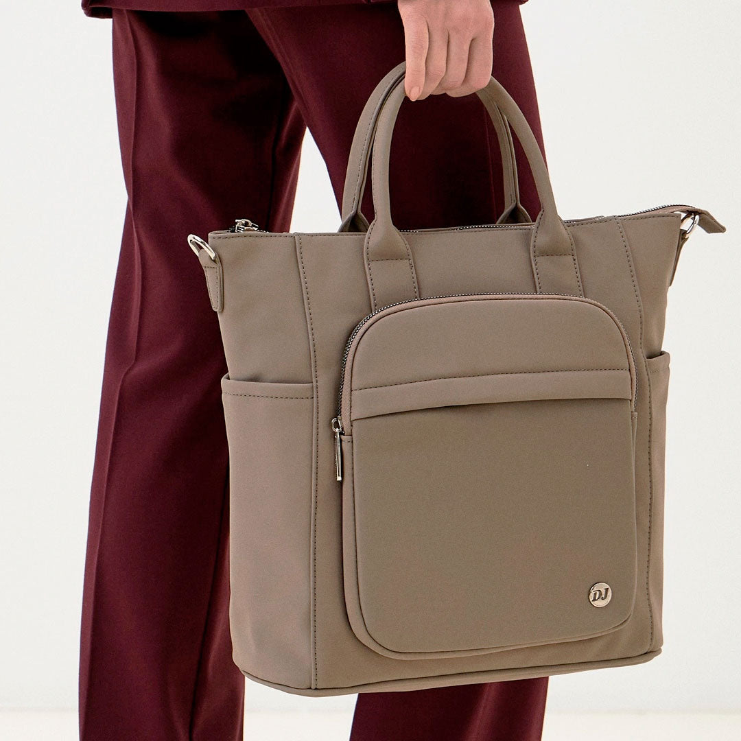Bolso premium multifuncional en eco-cuero, buena capacidad de almacenamiento, con correa para llevarlo lateral, diseño francés - David Jones