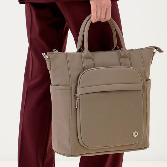 Bolso premium multifuncional en eco-cuero, buena capacidad de almacenamiento, con correa para llevarlo lateral, diseño francés - David Jones