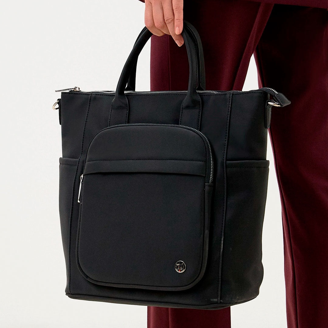 Bolso premium multifuncional en eco-cuero, buena capacidad de almacenamiento, con correa para llevarlo lateral, diseño francés - David Jones