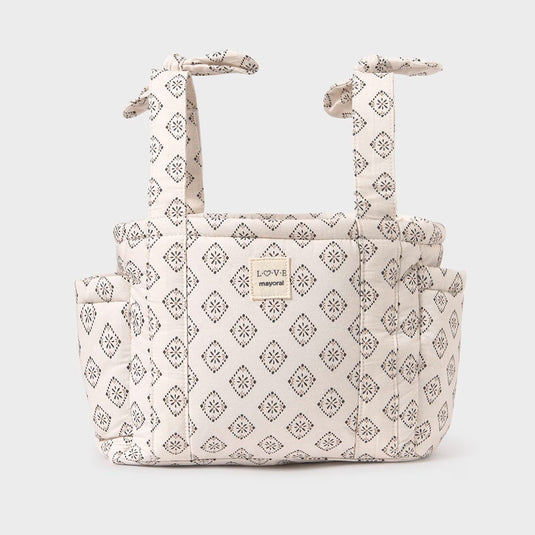 Organizador pañalera estampado para coche, de buen almacenamiento, diseño en patrones, bolsillos independientes para mayor organización, correas ajustable - Mayoral