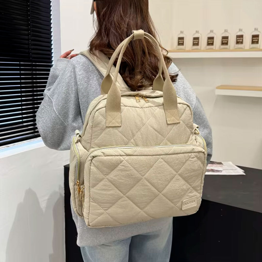 Bolso pañalera Duohui de múltiples compartimientos, con correa para uso lateral, de buena capacidad de almacenamiento, morral en tela resistente e impermeable para pañales