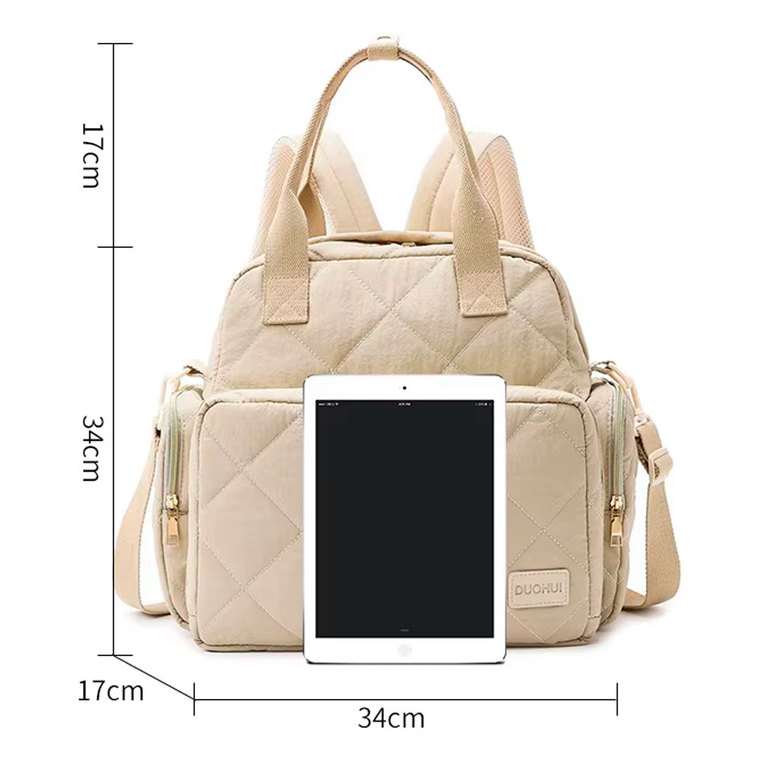 Bolso pañalera Duohui de múltiples compartimientos, con correa para uso lateral, de buena capacidad de almacenamiento, morral en tela resistente e impermeable para pañales