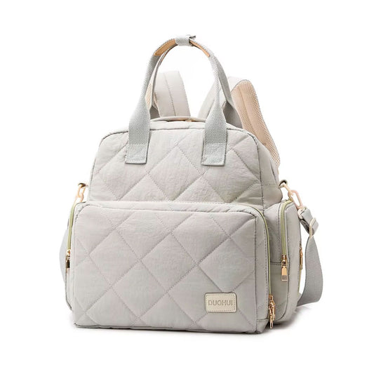 Bolso pañalera Duohui de múltiples compartimientos, con correa para uso lateral, de buena capacidad de almacenamiento, morral en tela resistente e impermeable para pañales