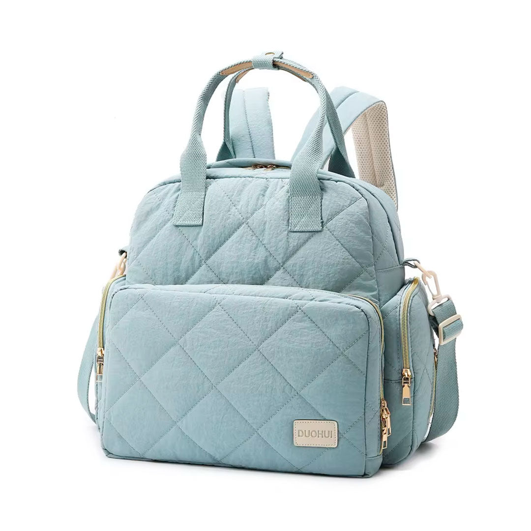 Bolso pañalera Duohui de múltiples compartimientos, con correa para uso lateral, de buena capacidad de almacenamiento, morral en tela resistente e impermeable para pañales