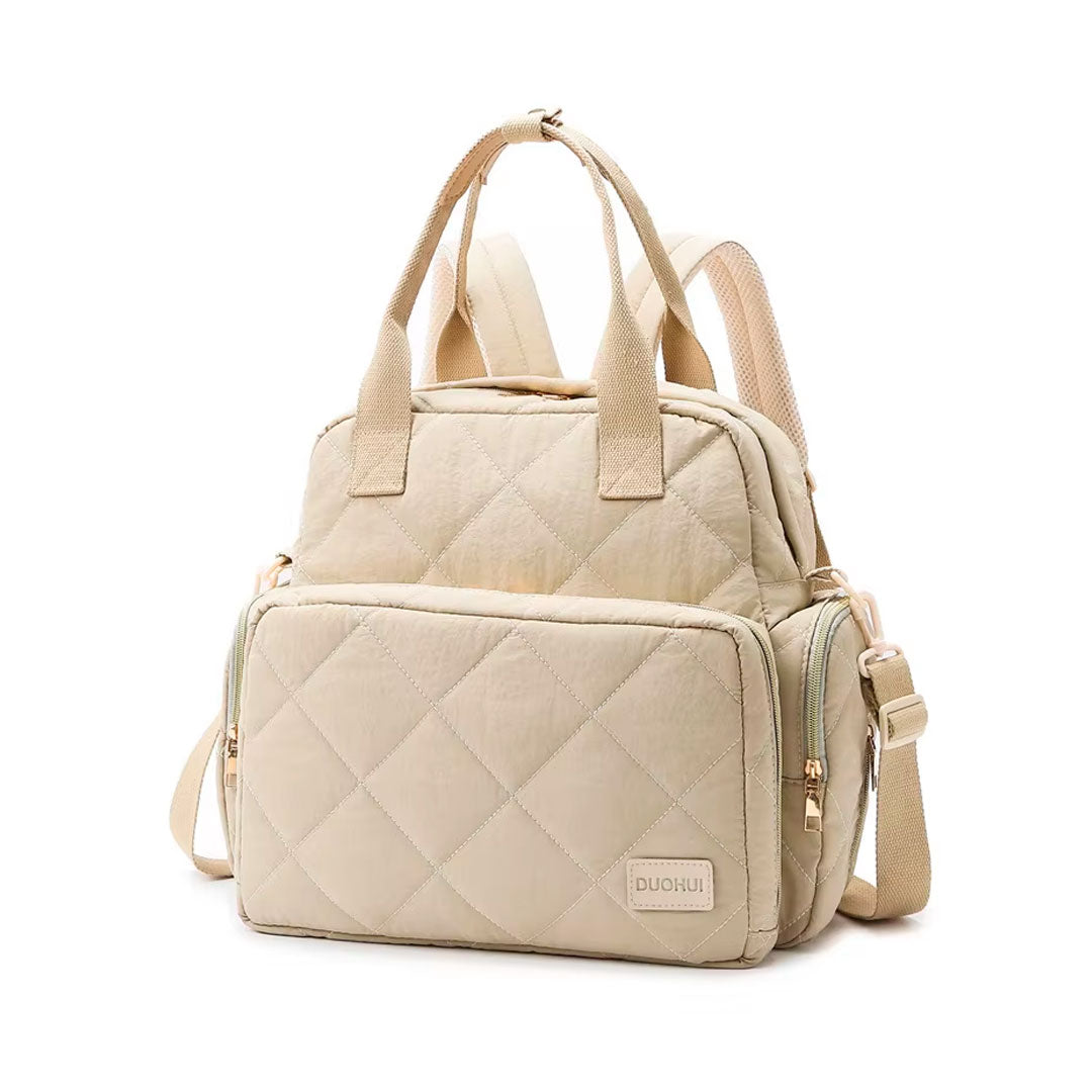 Bolso pañalera Duohui de múltiples compartimientos, con correa para uso lateral, de buena capacidad de almacenamiento, morral en tela resistente e impermeable para pañales