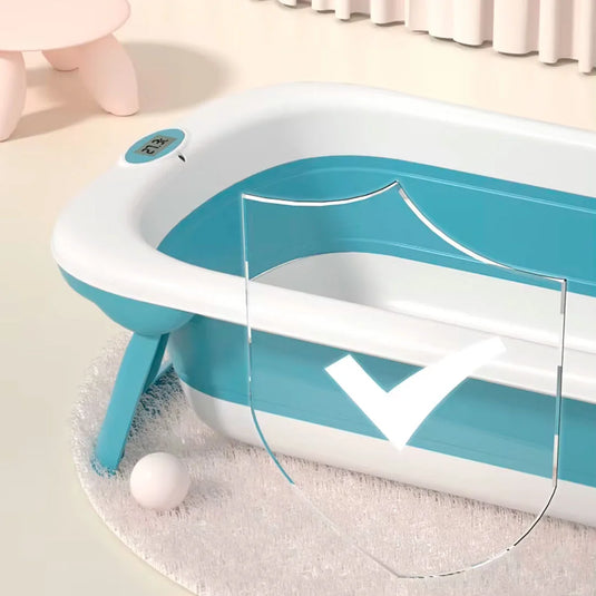 Bañera plegable con termómetro