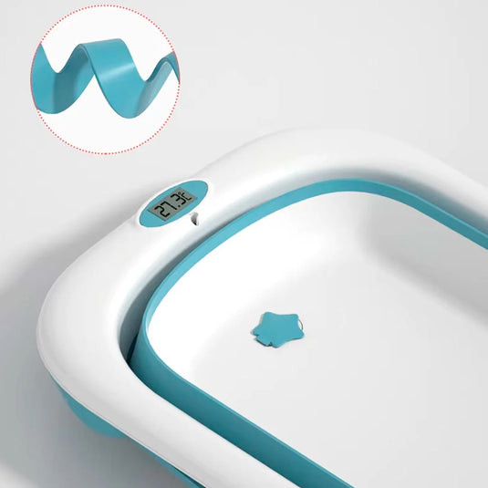 Bañera plegable con termómetro