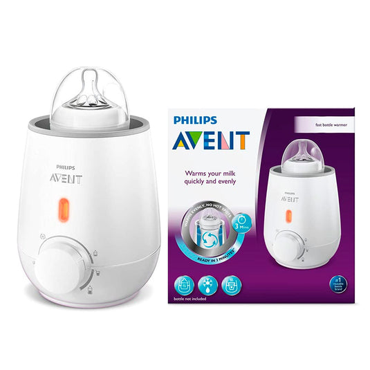 Calentador rápido de teteros, calienta en 3 minutos el biberon del bebé, con ajuste de descongelamiento ideal para el banco de leche, 100% libre de BPA - Philips Avent