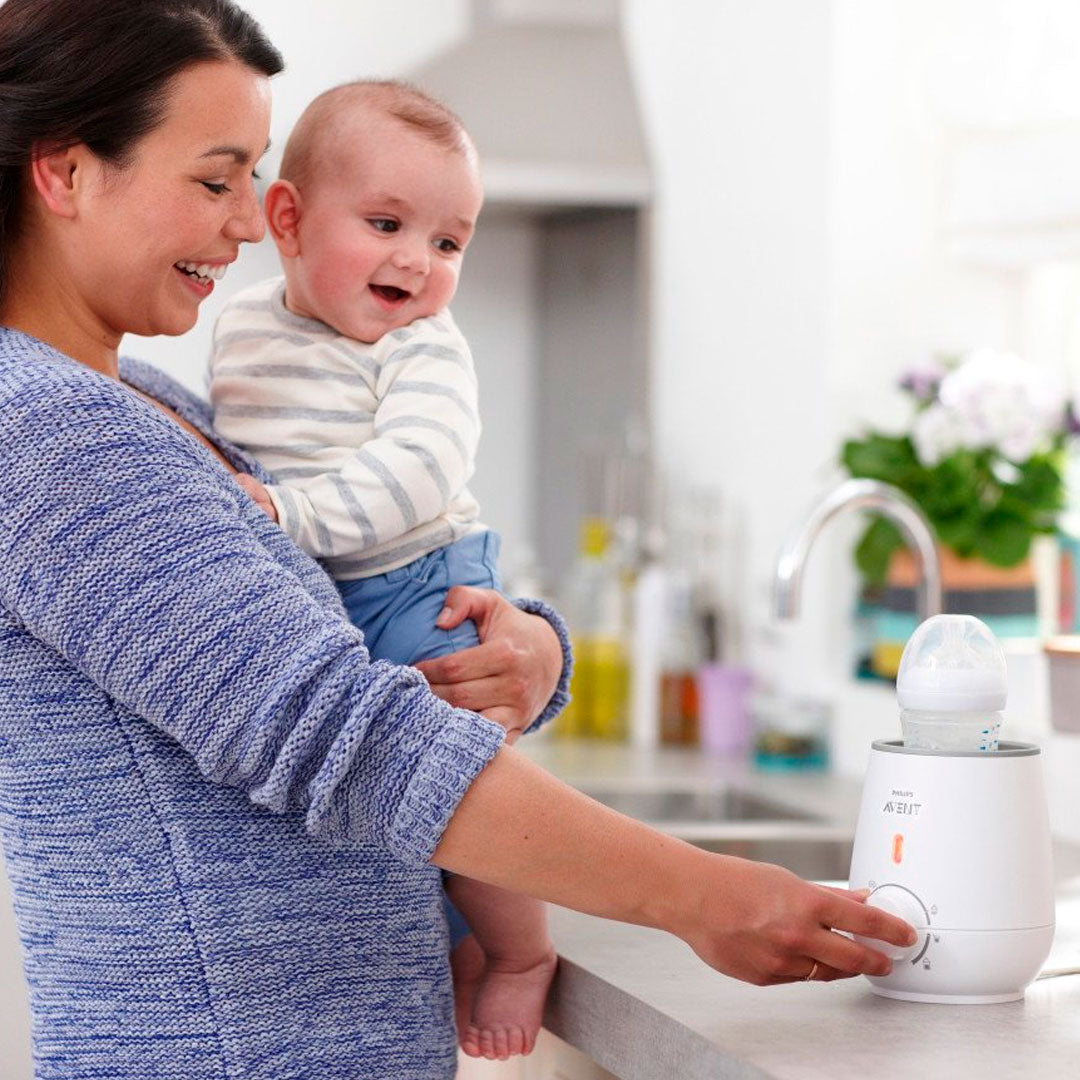Calentador rápido de teteros, calienta en 3 minutos el biberon del bebé, con ajuste de descongelamiento ideal para el banco de leche, 100% libre de BPA - Philips Avent