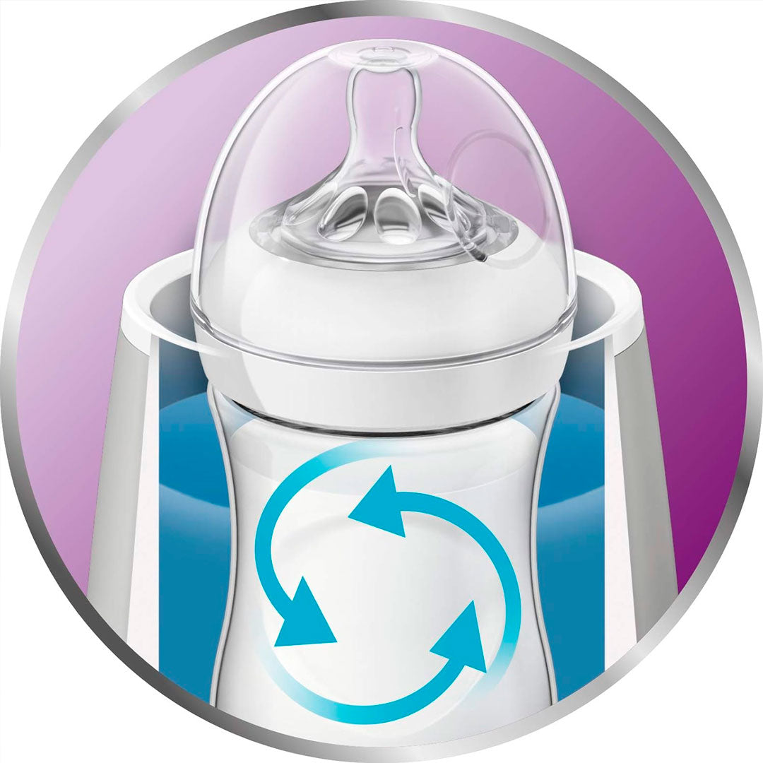 Calentador rápido de teteros, calienta en 3 minutos el biberon del bebé, con ajuste de descongelamiento ideal para el banco de leche, 100% libre de BPA - Philips Avent