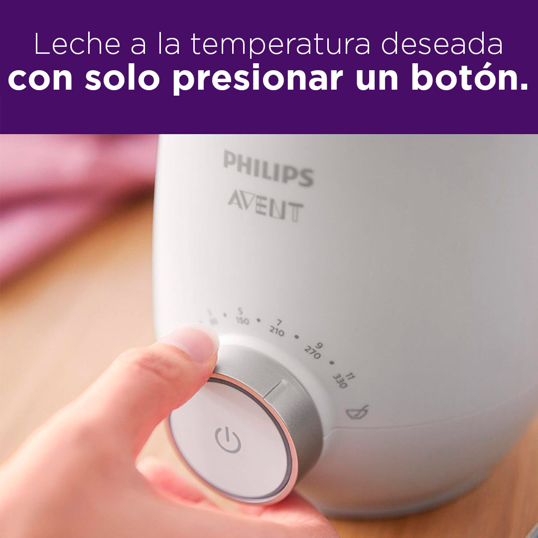 Calentador rápido de teteros, calentado de biberones en minutos, con control inteligente de temperatura y apagado automático - Philips Avent