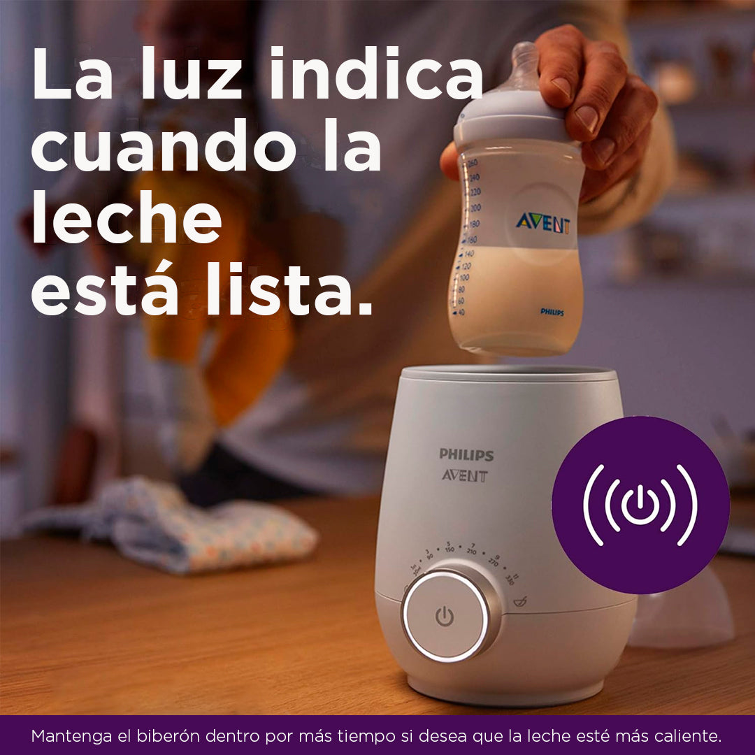 Calentador rápido de teteros, calentado de biberones en minutos, con control inteligente de temperatura y apagado automático - Philips Avent