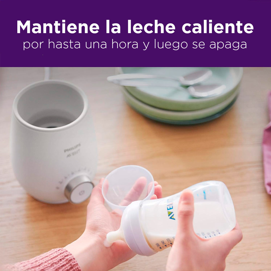 Calentador rápido de teteros, calentado de biberones en minutos, con control inteligente de temperatura y apagado automático - Philips Avent