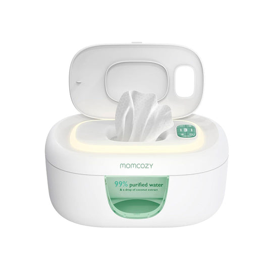 Calentador de toallitas húmedas para bebé, de gran capacidad de almacenamiento, calentamiento rápido y uniforme, modos de ajuste, fácil de usar - Momcozy