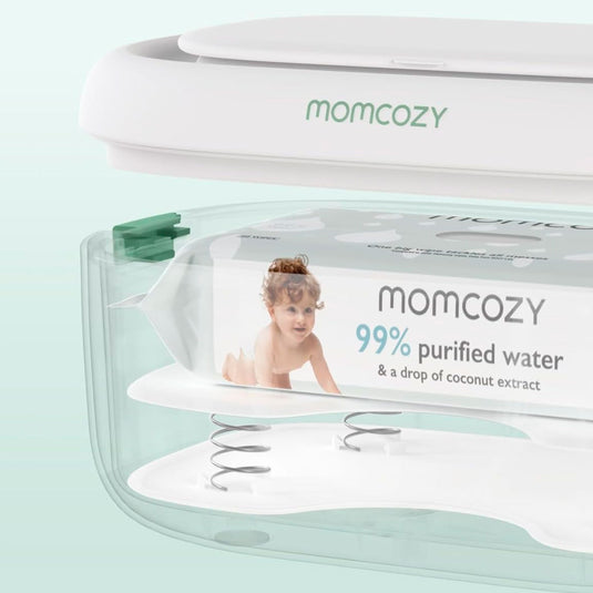 Calentador de toallitas húmedas para bebé, de gran capacidad de almacenamiento, calentamiento rápido y uniforme, modos de ajuste, fácil de usar - Momcozy