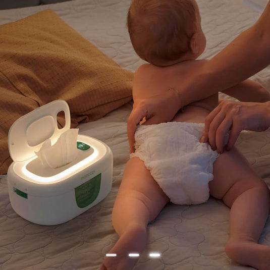 Calentador de toallitas húmedas para bebé, de gran capacidad de almacenamiento, calentamiento rápido y uniforme, modos de ajuste, fácil de usar - Momcozy