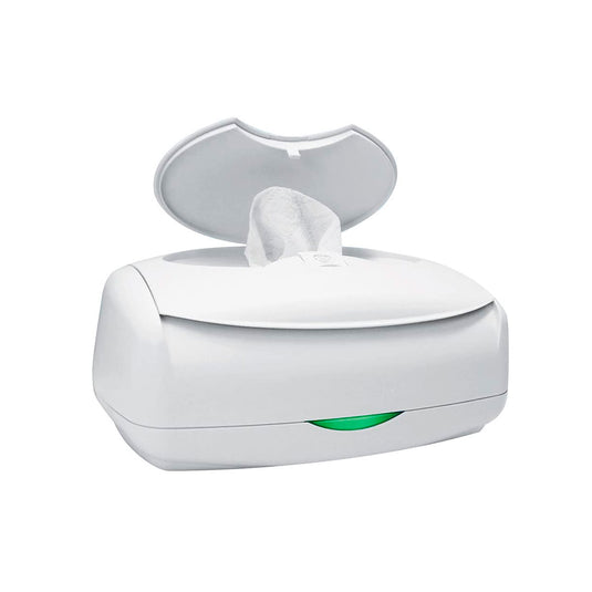 Calentador y dispensador de toallitas humedas, luz nocturna suave, capacidad para 80 toallitas, calienta de abajo hacia arriba, uso a una sola mano - Prince Lionheart