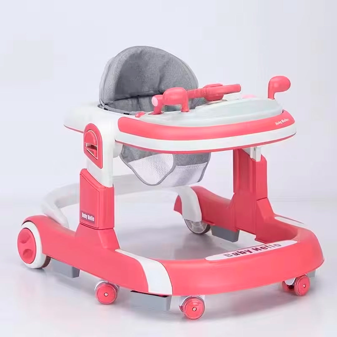 Caminador plegable con centro de actividades, altura ajustable y bandeja de alimentos - Baby Kays