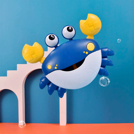 Cangrejo de juguete para hacer burbujitas, con función musical Azul