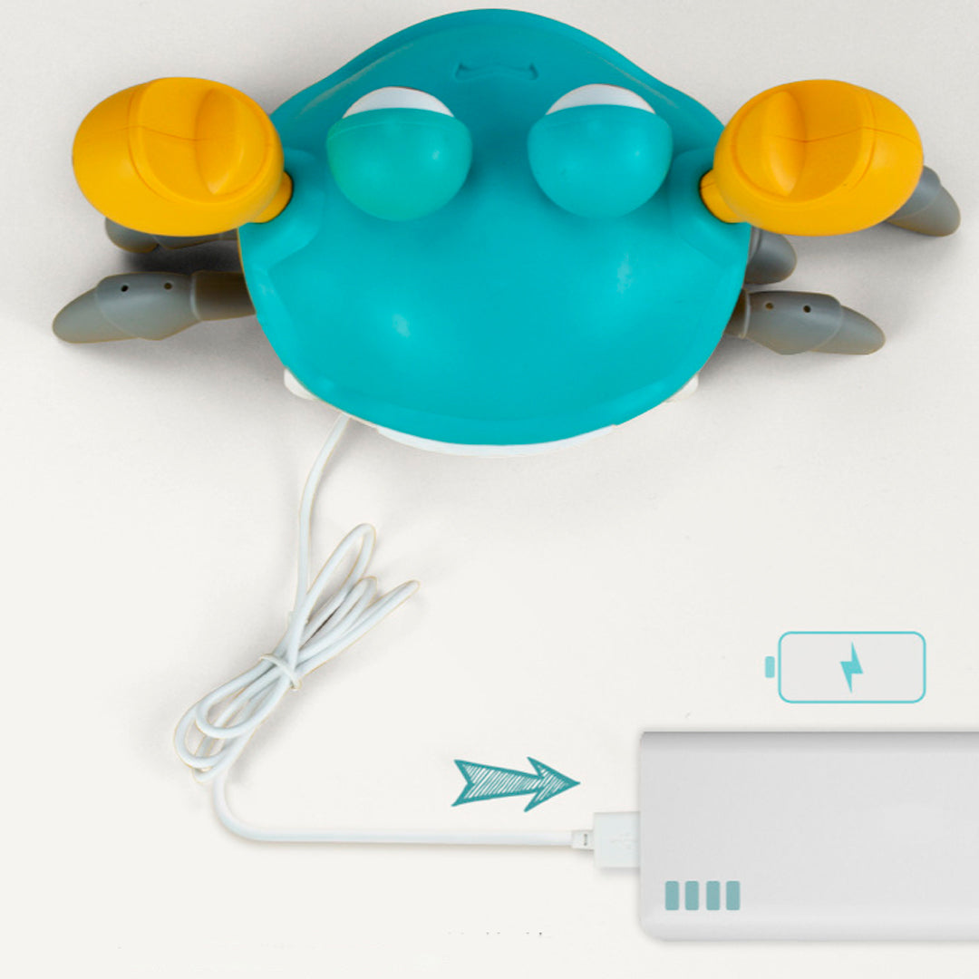 Juguete interactivo "Crabby", cangrejo didáctico eléctrico con luces y sonidos