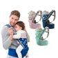 Papá con bebé y cargador para bebés multi colores