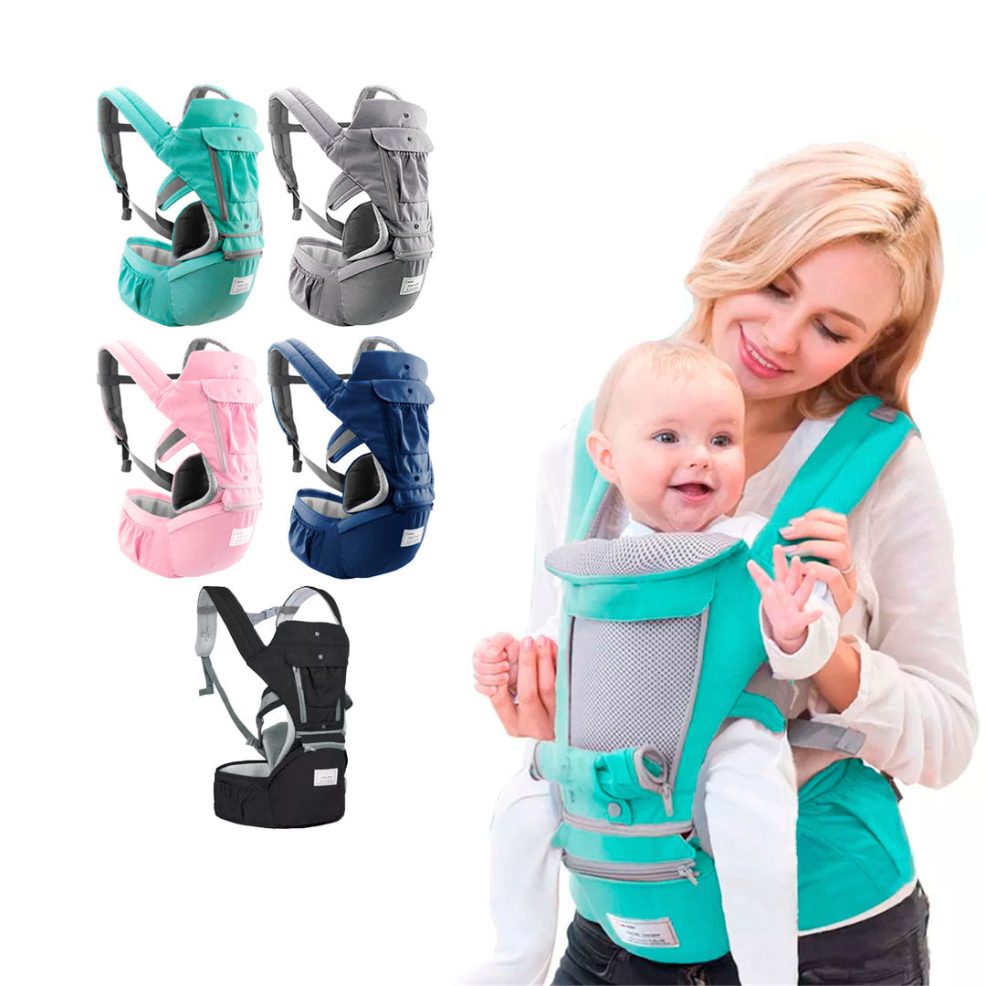 Portabebés ergonómico tipo canguro 3 en 1, cargador para bebé con asiento para la cadera - Aiebao