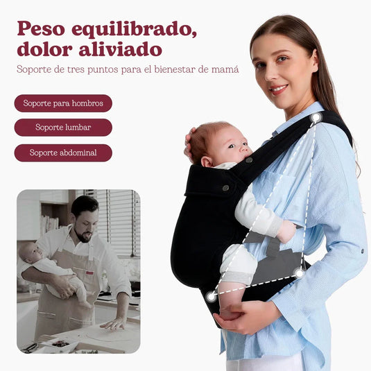 Cargador portabebés ergonómico acogedor y ligero - Momcozy
