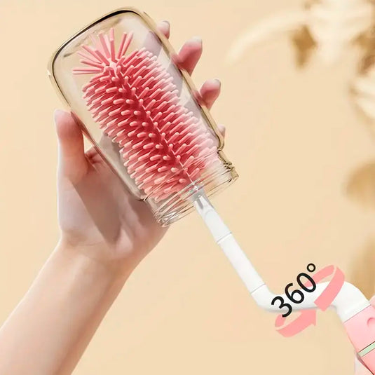 Set de Cepillos para limpieza de teteros, y escurridor de teteros con base de drenaje