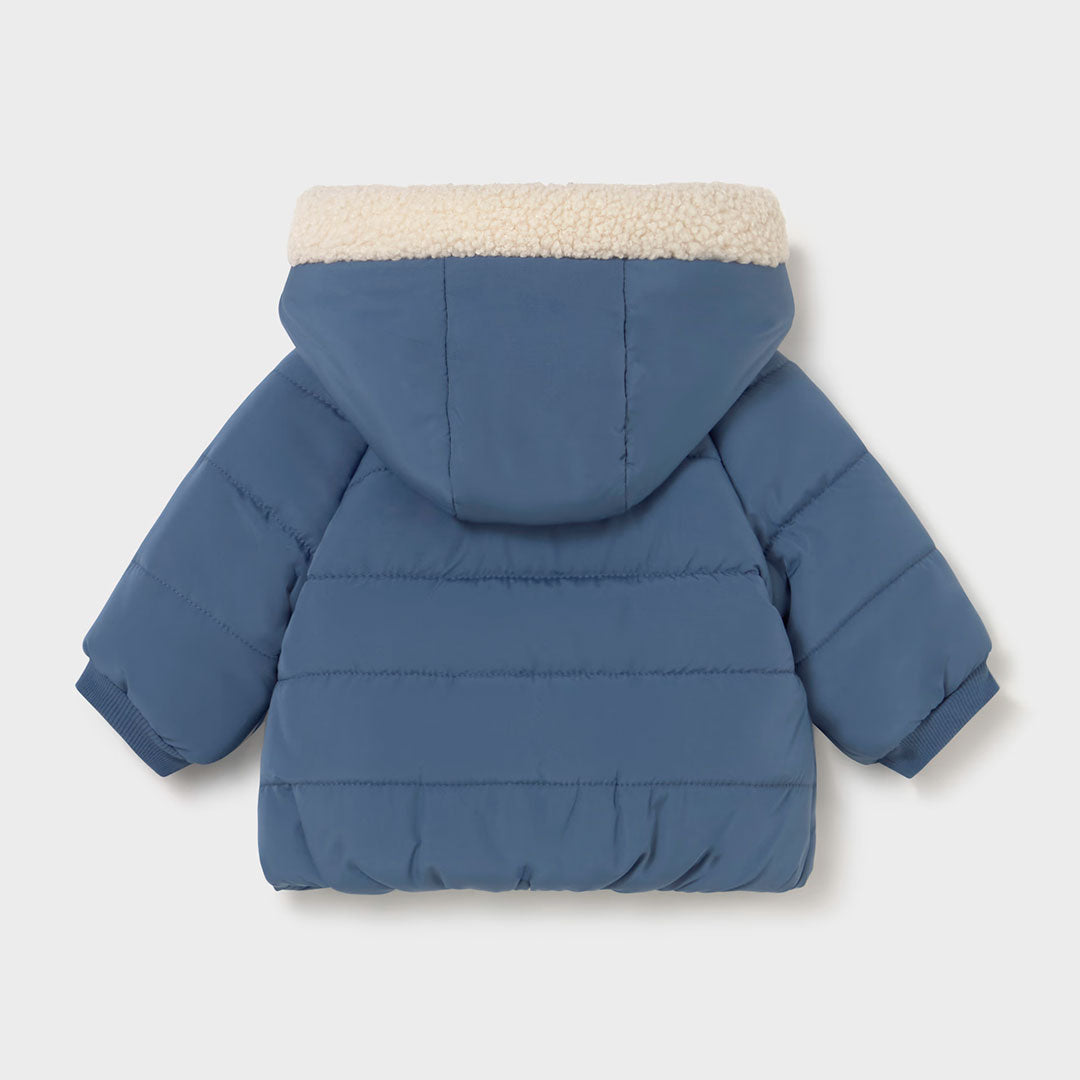 Chaqueta reversible doble faz para bebé, capucha con detalles de peluche, cierre central delantero con cremallera, exterior textil con efecto acolchado, suave forro interior de poliéster- Mayoral
