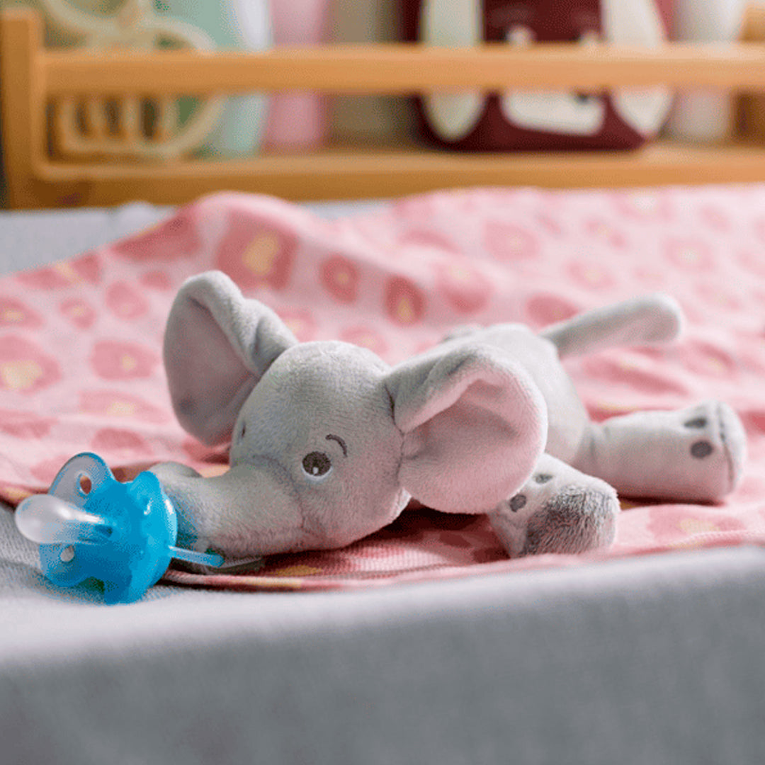 Chupa Ultra Soft de 0-6 m, con apego de peluche - Philips Avent Elefante