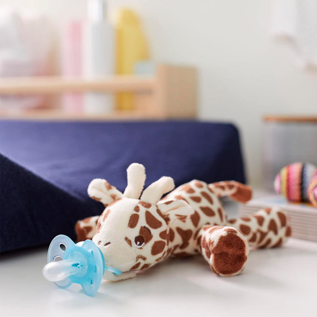 Chupa Ultra Soft de 0-6 m, con apego de peluche - Philips Avent Jirafa