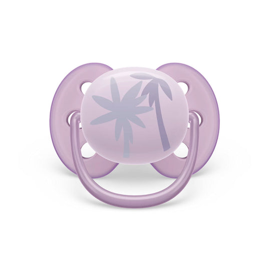 Chupa Ultra Soft Palmera púrpura 0 a 6 meses, ideal para piel sensible - Philips Avent