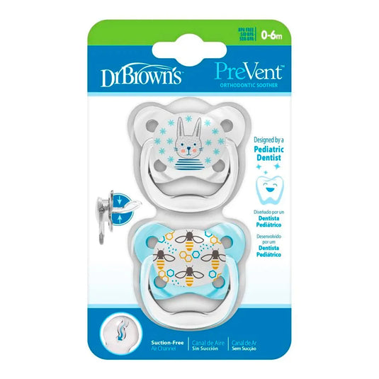 Chupas PreVent x2 Conejito / Abejitas 0 - 6m - Dr Brown's