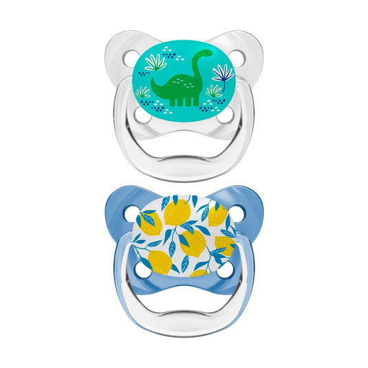 Chupas PreVent x2 Dinosaurio / Limones 6 - 18m - Dr Brown's