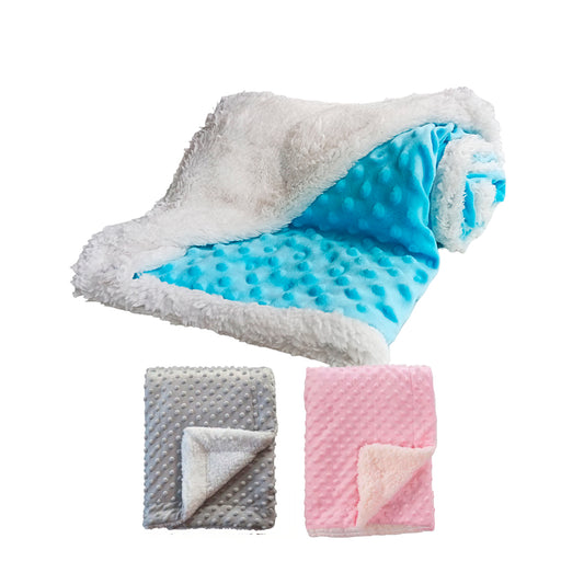 Cobija doble faz ovejera para bebés, manta suave, ligera, cómoda y cálida, ideal para recién nacidos - Color & Life