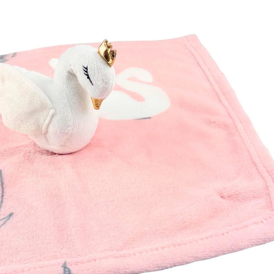 Cobija con apego y diseño estampado para bebé, hecha en materia suave y cálido, con peluche de apego para acompañar al bebé mientras duerme, ideal para coches y cunas - Wakids