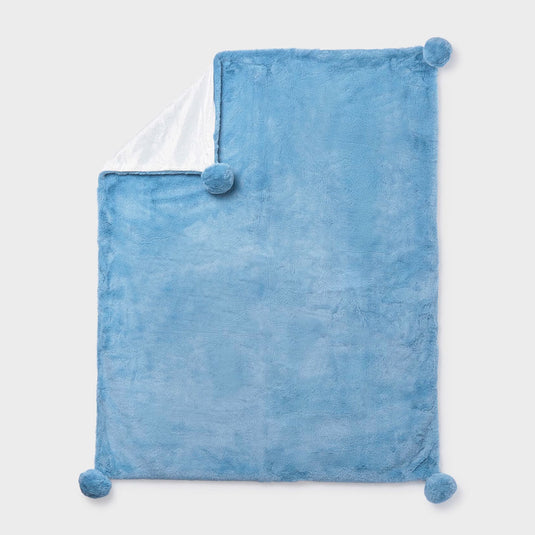 Manta ovejera con pompones para bebé, de gran suavidad, con la que tu bebé se sentirá abrigado y protegido en sus momentos de descanso, suave y gustoso tejido exterior de pelo, cálida y confortable - Mayoral