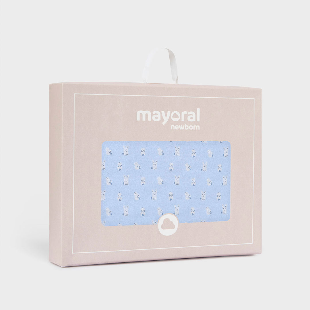 Cobija ovejera con estampado conejitos para bebé, cálida manta infantil de gran suavidad, con la que tu bebé se sentirá abrigado y protegido en sus momentos de descanso, suave forro interior de poliéster - Mayoral