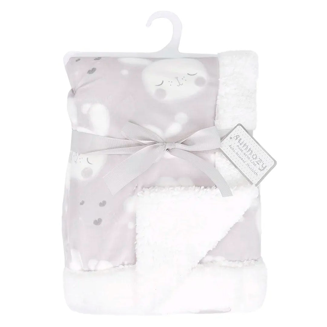 Cobija ovejera estampado de conejito, manta suave, ligera, cómoda y cálida, ideal para recién nacidos
