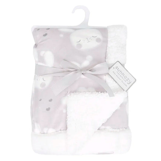 Cobija ovejera estampado de conejito, manta suave, ligera, cómoda y cálida, ideal para recién nacidos