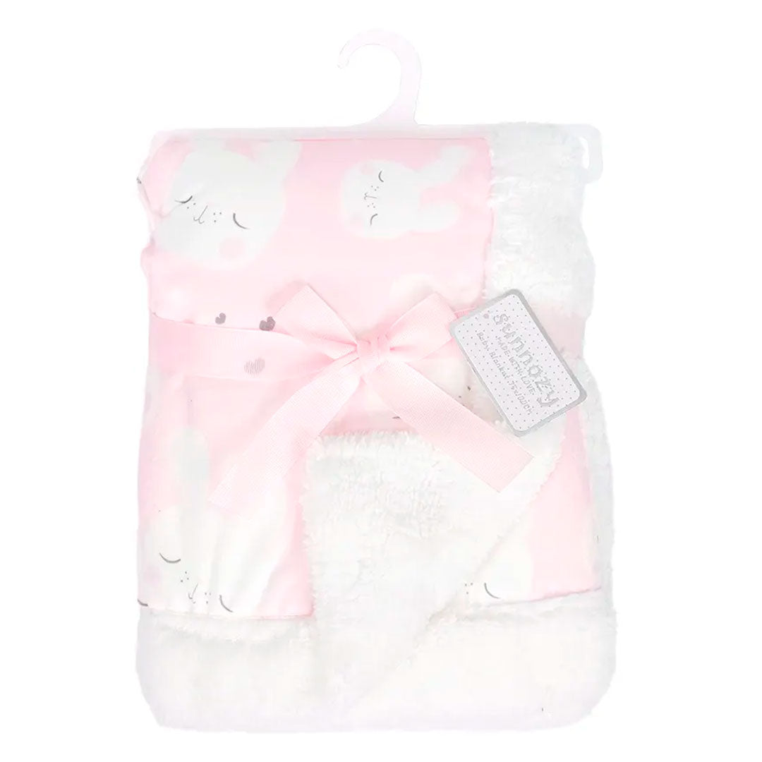 Cobija ovejera estampado de conejito, manta suave, ligera, cómoda y cálida, ideal para recién nacidos