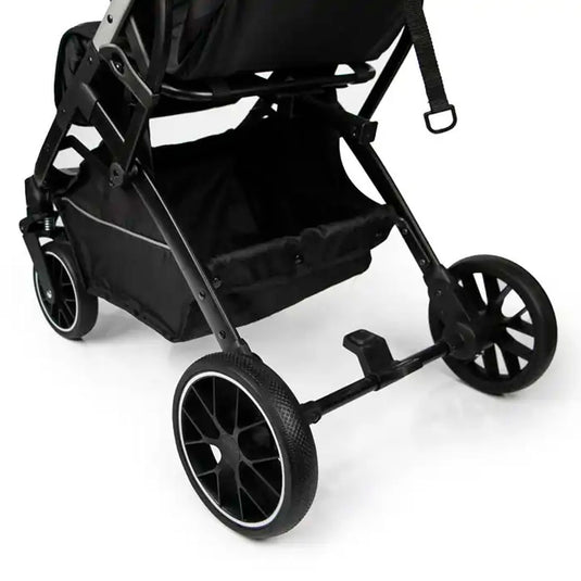 Coche paseador con plegado estilo maleta, espaldar ajustable, con freno de ruedas traseras, capota desplegable para cubrirlo del sol, y cubrepiés desmontable - Kidilo