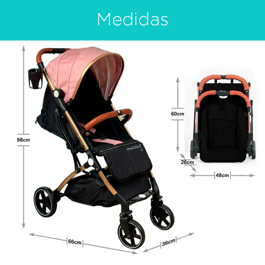 Coche paseador maleta, fácil plegado, aprobado para llevar en la cabina del avión, gran calidad  - Maxibaby