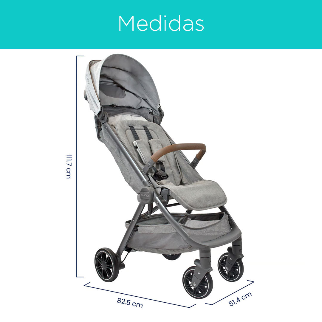 Coche paseador ultracompacto para bebé, con sistema de plegado compacto que ayuda a su transporte y/o almacenamiento, barra de empuje y cinturón en 5 puntos- Nuna