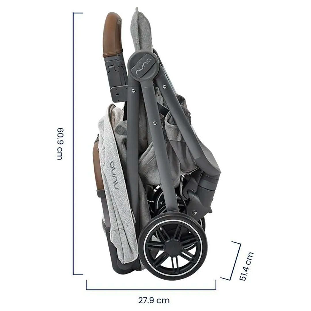 Coche paseador ultracompacto para bebé, con sistema de plegado compacto que ayuda a su transporte y/o almacenamiento, barra de empuje y cinturón en 5 puntos- Nuna