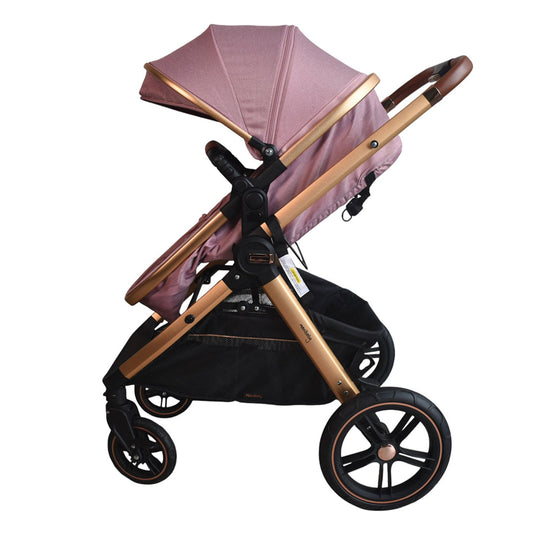 Coche estilo moisés 2 en 1, ajustable a paseador, con cubrepiés, amplia canasta inferior de almacenamiento y portavasos para el tetero  - Maxibaby
