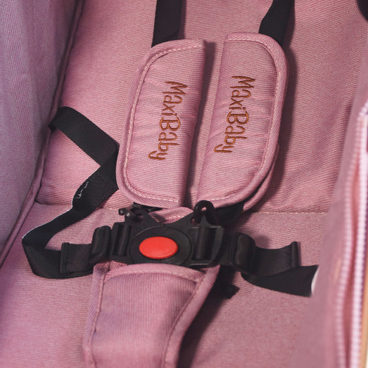 Coche estilo moisés 2 en 1, ajustable a paseador, con cubrepiés, amplia canasta inferior de almacenamiento y portavasos para el tetero  - Maxibaby