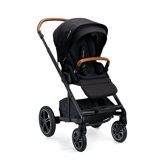 Coche paseador MIXX™ next con plegado compacto, cinturón de seguridad con hebilla magnética, múltiples posiciones de reclinado, fácil de plegar, manillar ajustable en altura de piel ecológica - Nuna