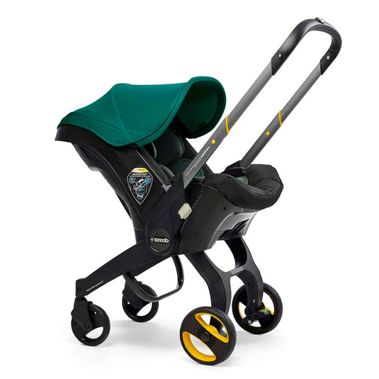 Coche portabebés multifuncional plegable con bolso pañalera, silla de seguridad para carro
